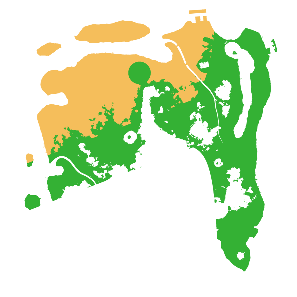 Biome Rust Map: Procedural Map, Size: 3500, Seed: 134534