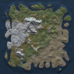 Thumbnail Rust Map: Procedural Map, Size: 5000, Seed: 96, 19 Monuments
