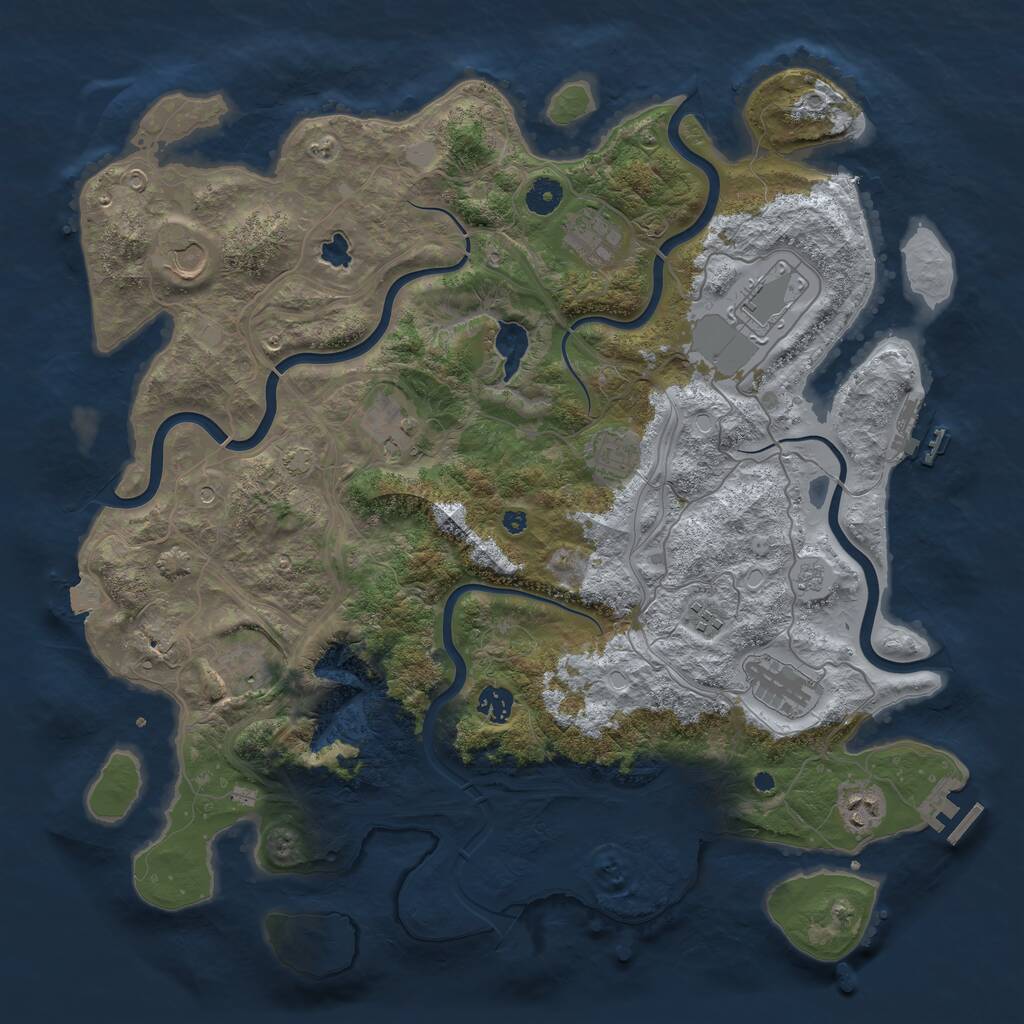Rust Map: Procedural Map, Size: 4250, Seed: 8725565, 16 Monuments