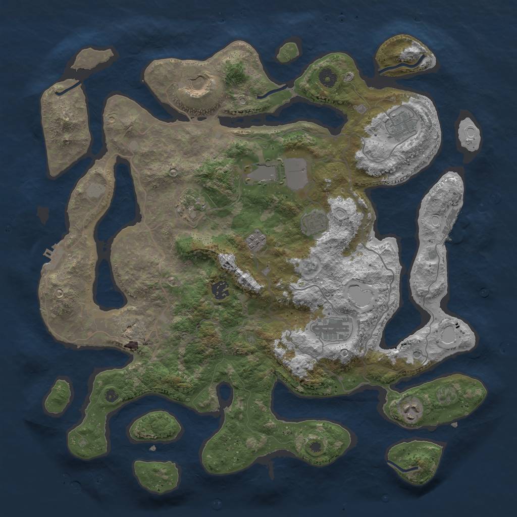 Rust Map: Procedural Map, Size: 4250, Seed: 8725565, 17 Monuments