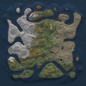 Thumbnail Rust Map: Procedural Map, Size: 4000, Seed: 524294045, 16 Monuments