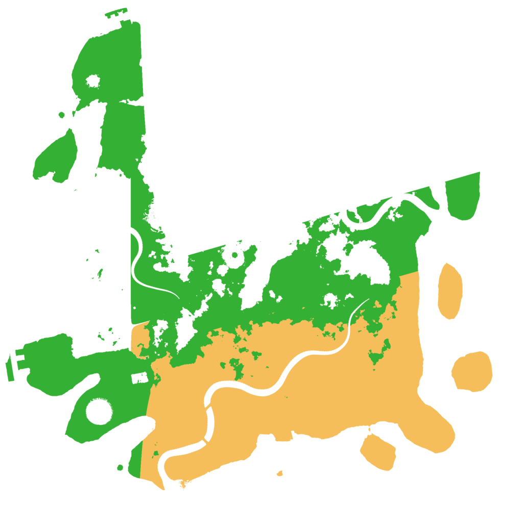 Biome Rust Map: Procedural Map, Size: 3500, Seed: 104785666