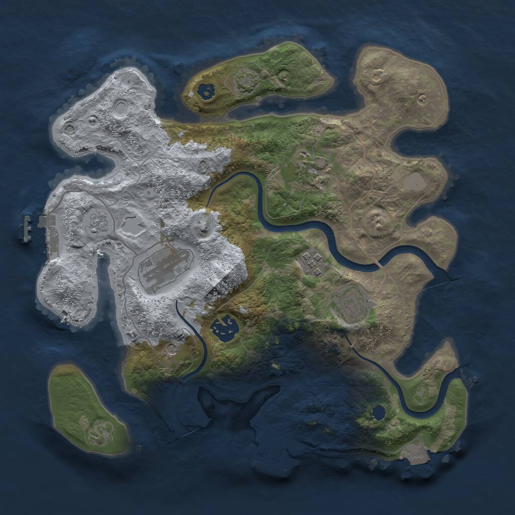 Rust Map: Procedural Map, Size: 3000, Seed: 72140712, 11 Monuments