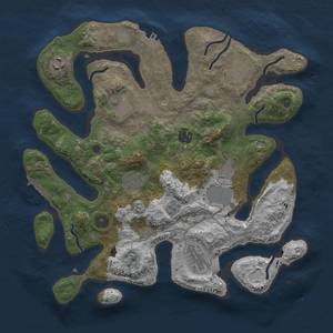 Thumbnail Rust Map: Procedural Map, Size: 3500, Seed: 51149, 16 Monuments