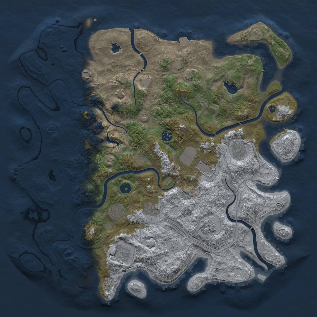 Rust Map: Procedural Map, Size: 4435, Seed: 11800, 15 Monuments