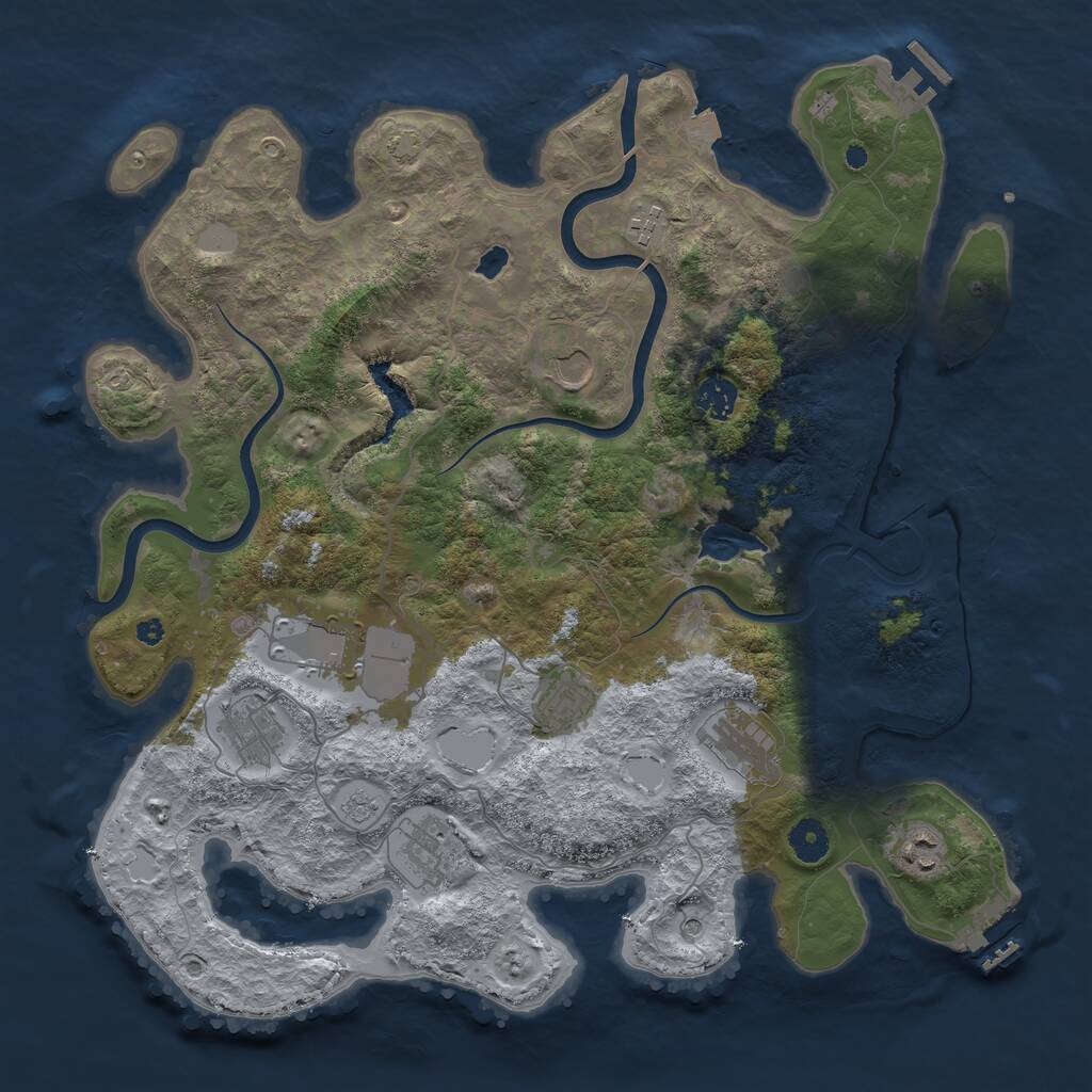 Rust Map: Procedural Map, Size: 4000, Seed: 862246661, 15 Monuments
