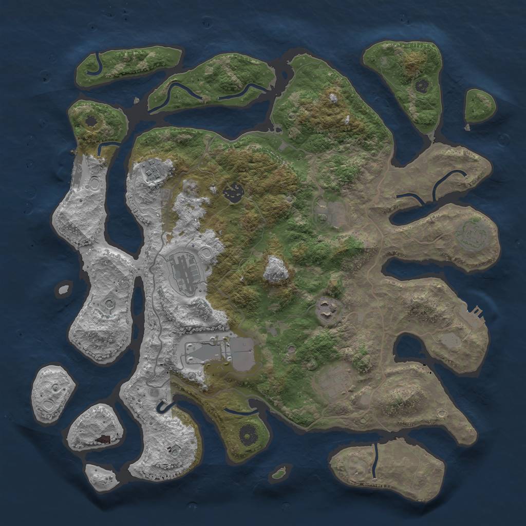 Rust Map: Procedural Map, Size: 4000, Seed: 1567510281, 16 Monuments