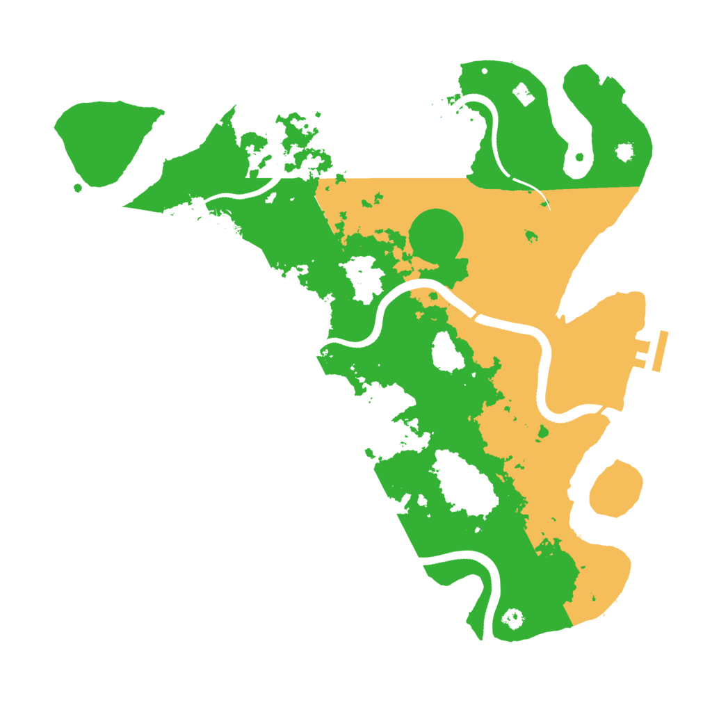 Biome Rust Map: Procedural Map, Size: 3500, Seed: 59412453