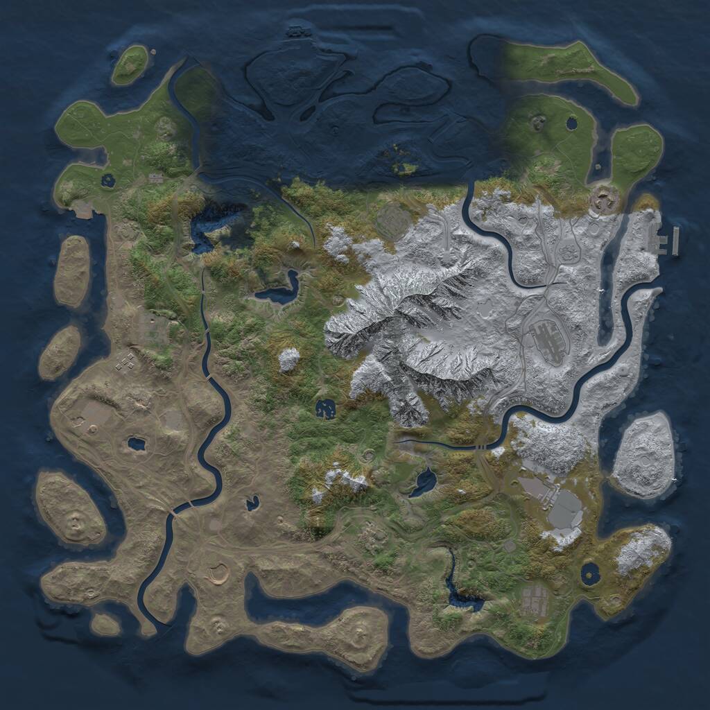 Rust Map: Procedural Map, Size: 5000, Seed: 181903173, 17 Monuments