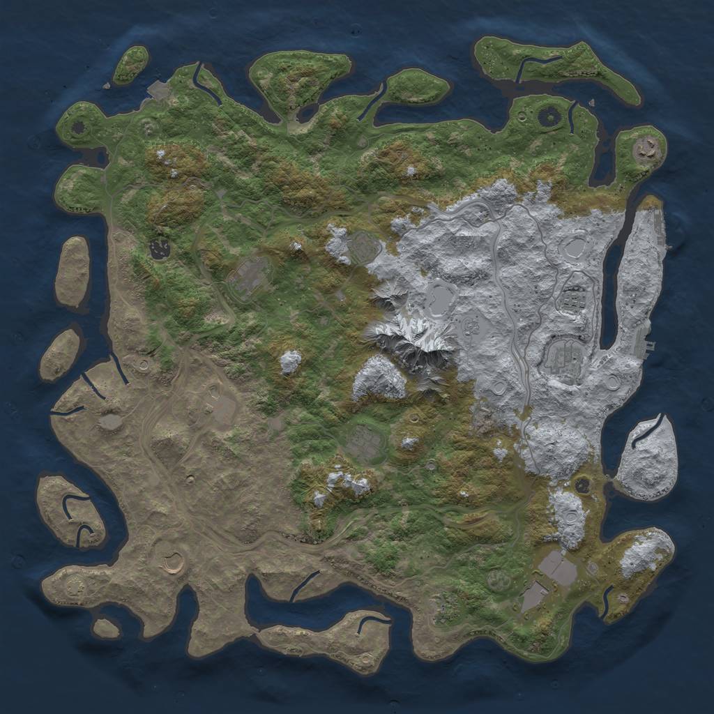 Rust Map: Procedural Map, Size: 5000, Seed: 181903173, 19 Monuments