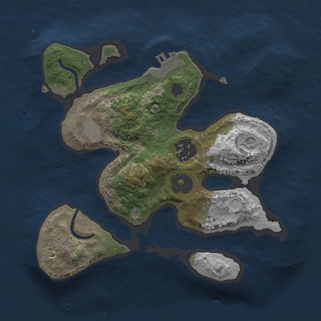 Rust Map: Procedural Map, Size: 2200, Seed: 196815277, 8 Monuments