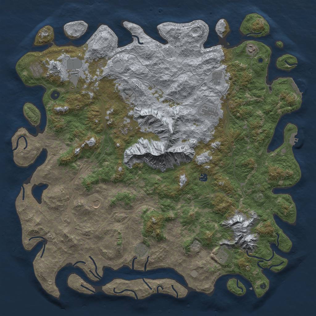 Rust Map: Procedural Map, Size: 5500, Seed: 5112021, 18 Monuments