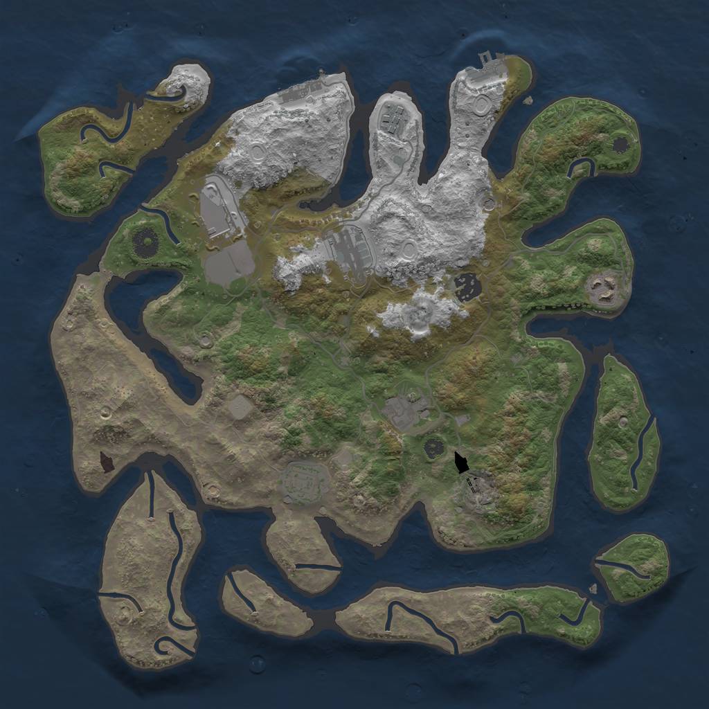 Rust Map: Procedural Map, Size: 3750, Seed: 5112021, 15 Monuments