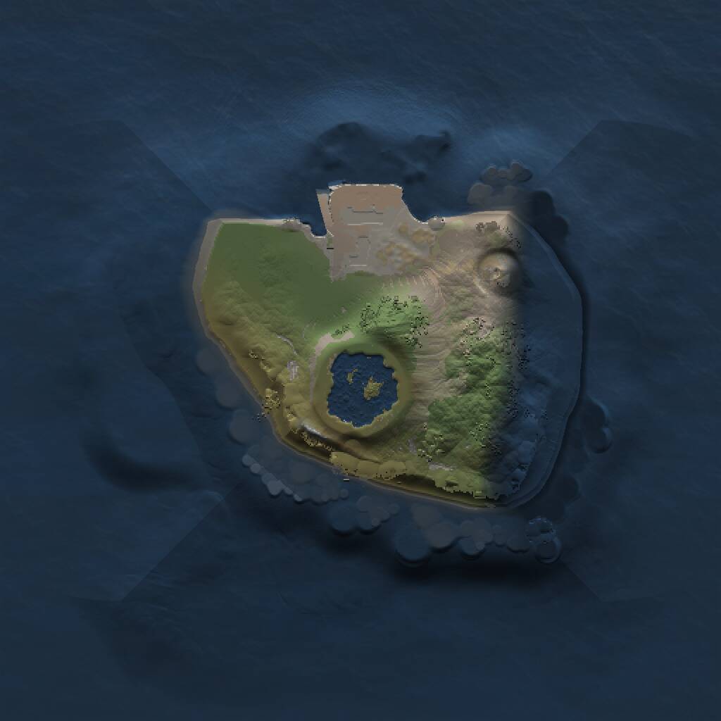 Rust Map: Procedural Map, Size: 1000, Seed: 2134576, 1 Monuments