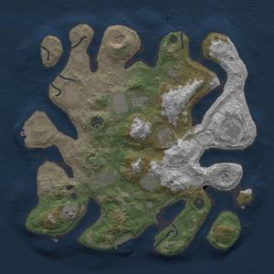 Thumbnail Rust Map: Procedural Map, Size: 3750, Seed: 2022853773, 19 Monuments