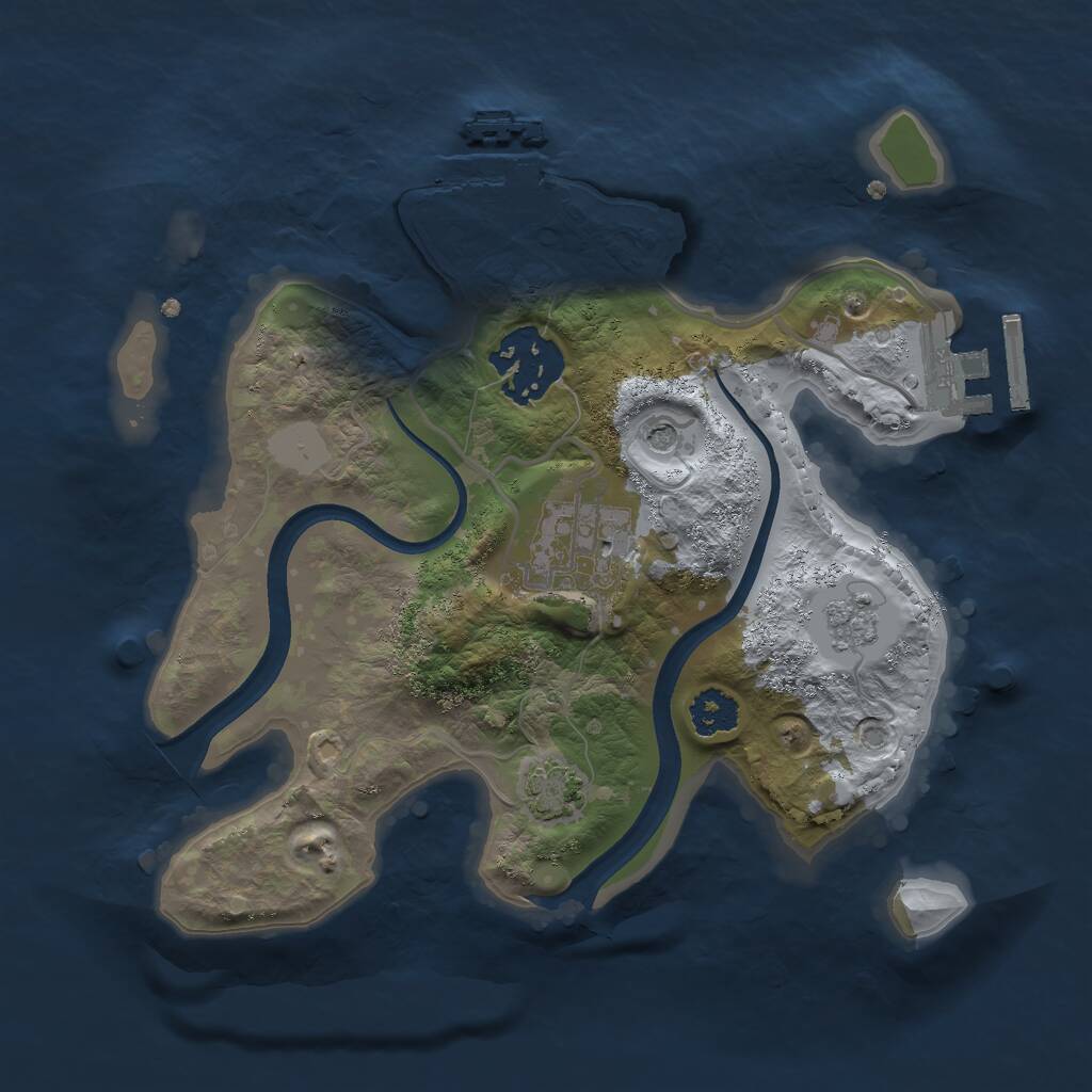 Rust Map: Procedural Map, Size: 2300, Seed: 6201, 8 Monuments