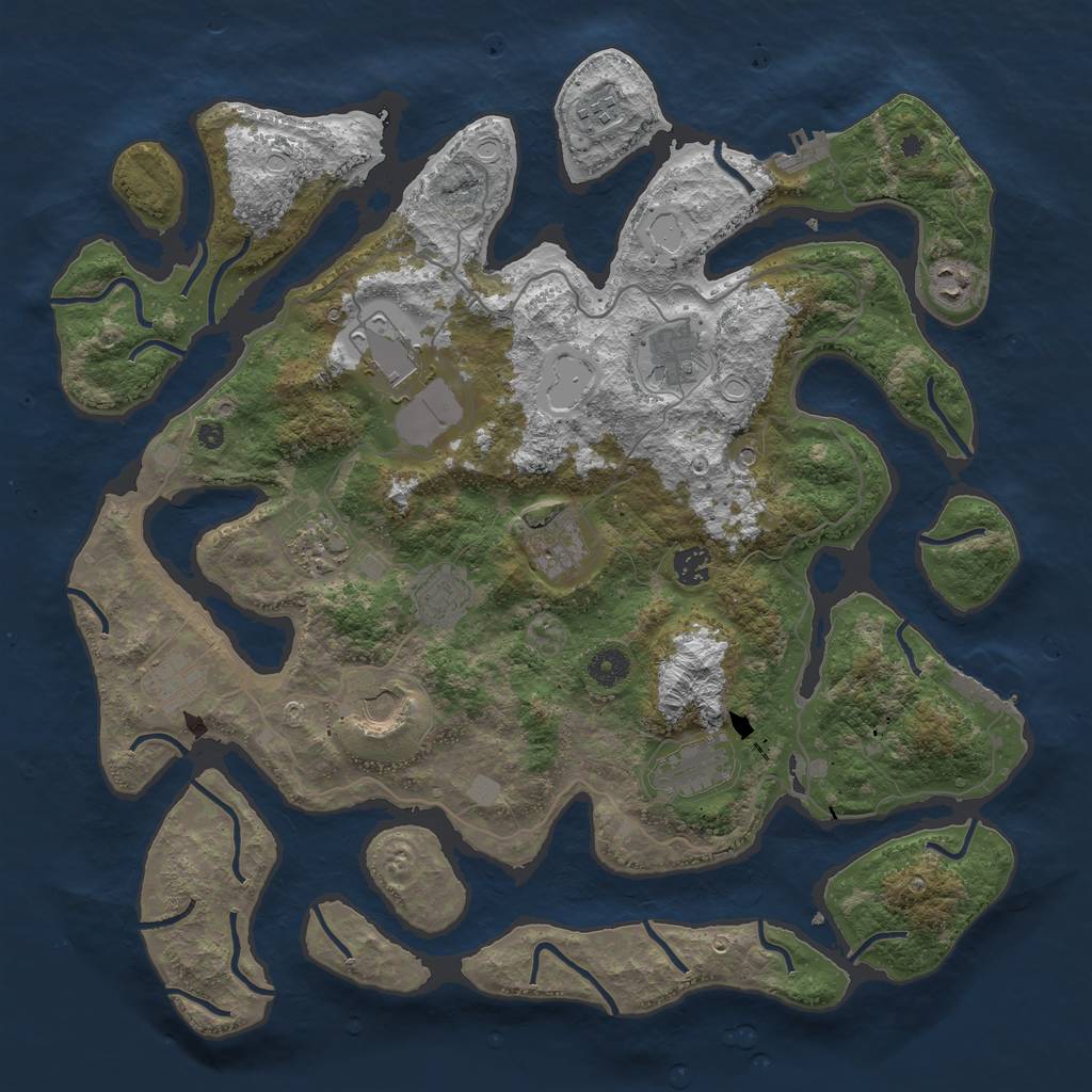 Rust Map: Procedural Map, Size: 4200, Seed: 5112021, 19 Monuments