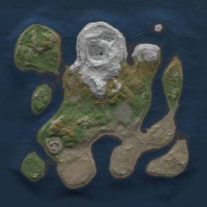 Thumbnail Rust Map: Barren, Size: 2800, Seed: 1, 8 Monuments