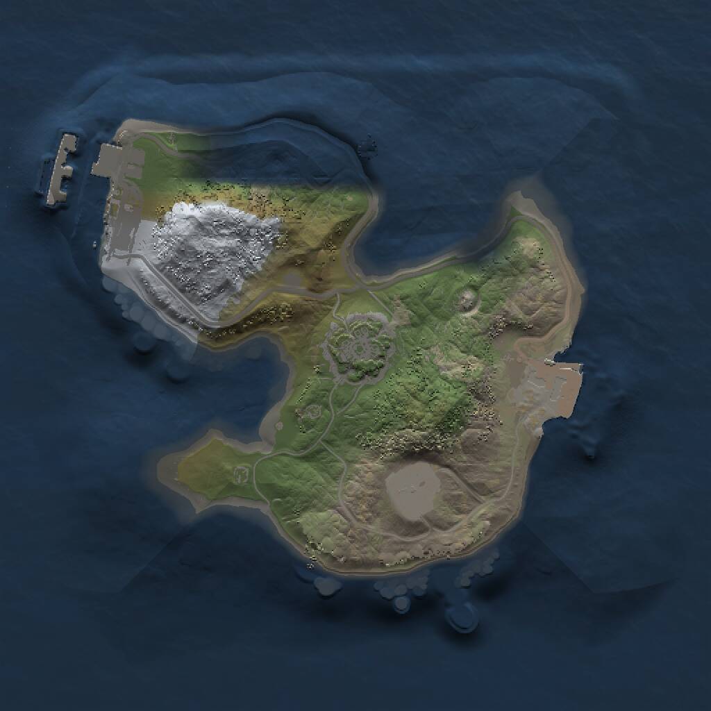 Rust Map: Procedural Map, Size: 1500, Seed: 61, 3 Monuments