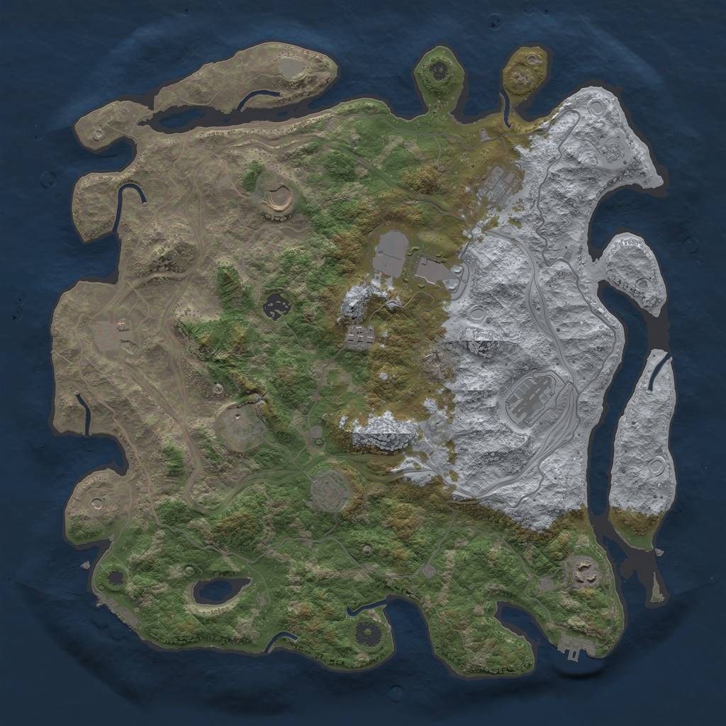 Rust Map: Procedural Map, Size: 4250, Seed: 1667122179, 17 Monuments