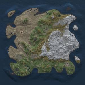 Thumbnail Rust Map: Procedural Map, Size: 3750, Seed: 25, 16 Monuments