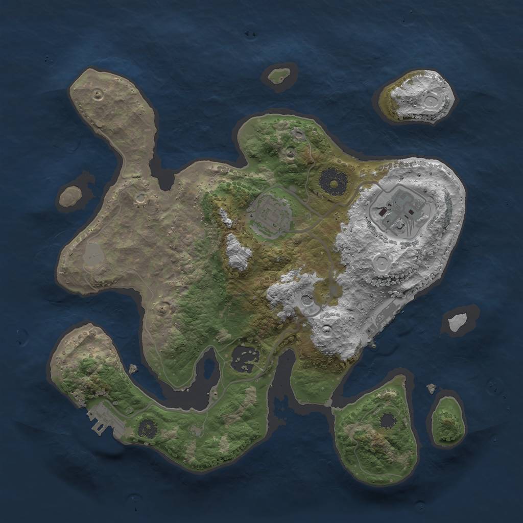 Rust Map: Procedural Map, Size: 2800, Seed: 1576956182, 11 Monuments