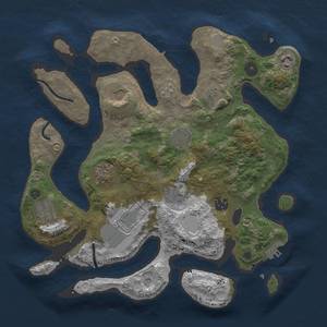 Thumbnail Rust Map: Procedural Map, Size: 3500, Seed: 1283643970, 18 Monuments