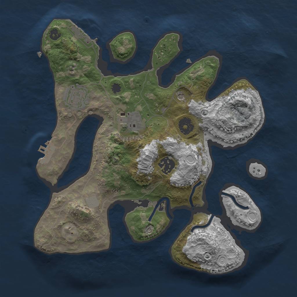 Rust Map: Procedural Map, Size: 2800, Seed: 432423, 11 Monuments