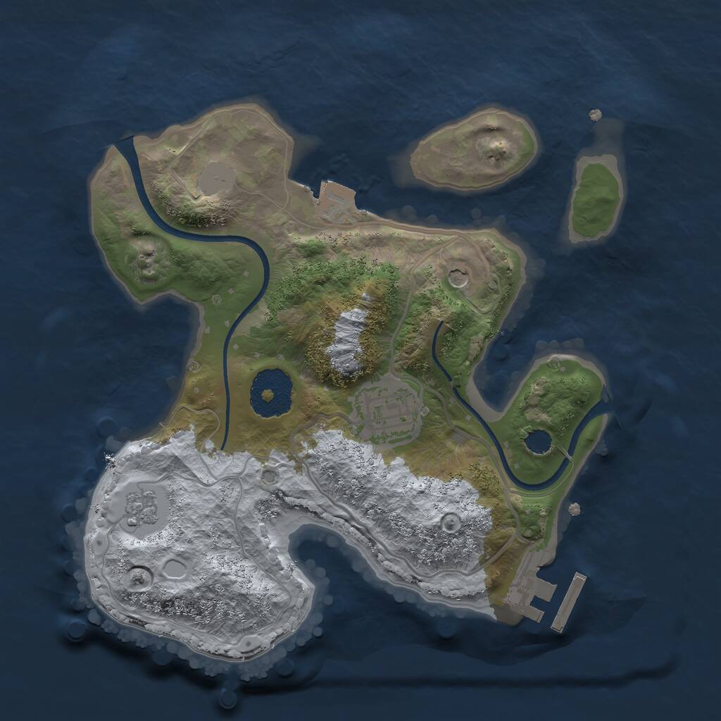 Rust Map: Procedural Map, Size: 2345, Seed: 2147483647, 5 Monuments