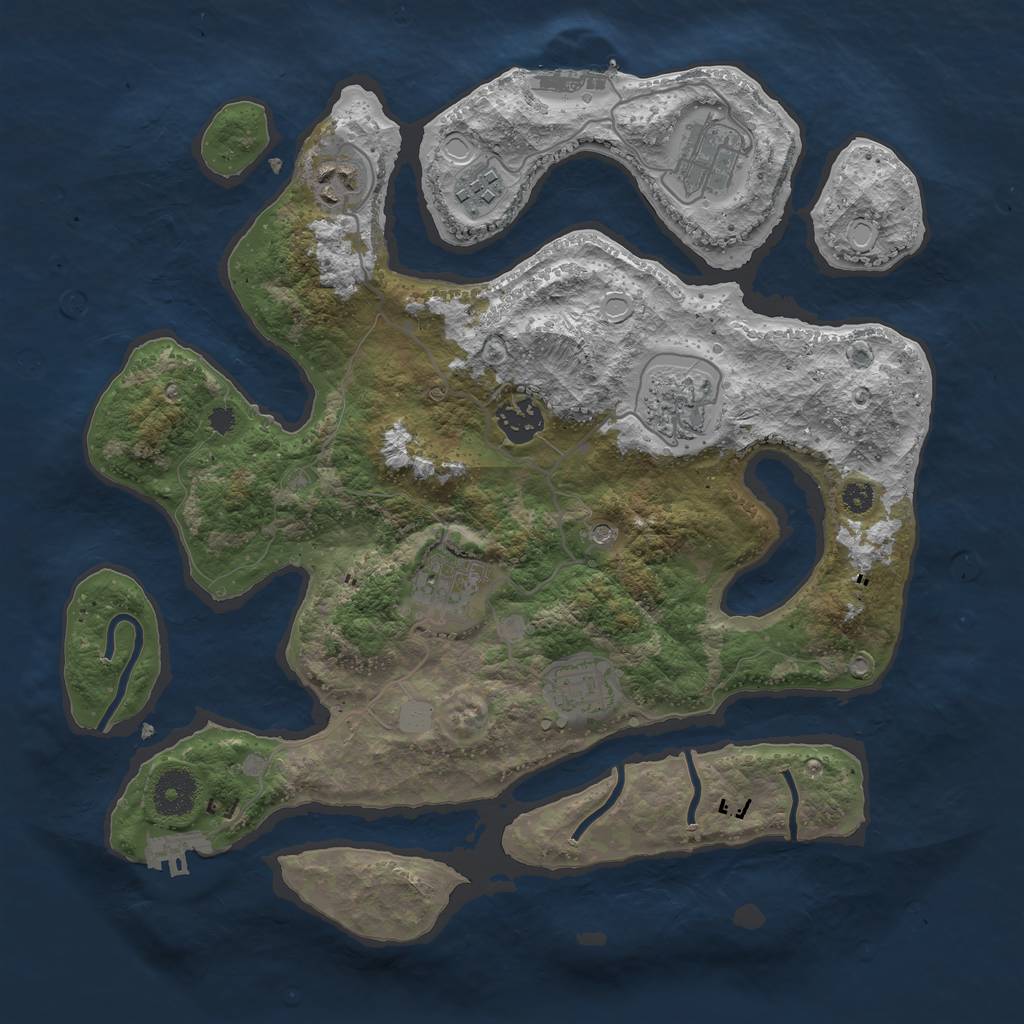 Rust Map: Procedural Map, Size: 3400, Seed: 1590490868, 15 Monuments