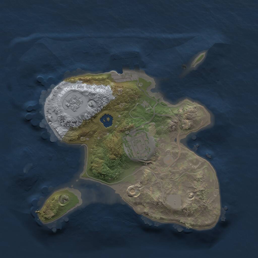 Rust Map: Procedural Map, Size: 2000, Seed: 7354912, 4 Monuments