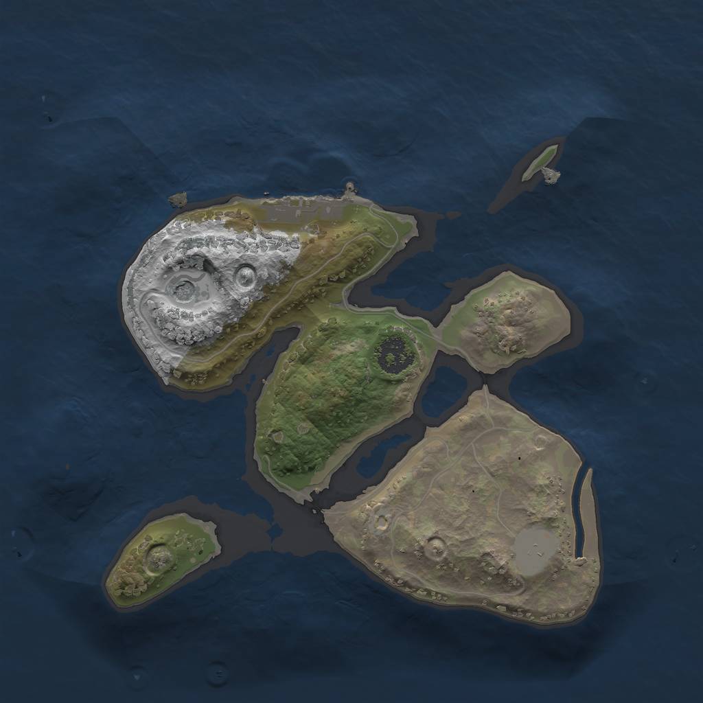 Rust Map: Procedural Map, Size: 2000, Seed: 7354912, 7 Monuments