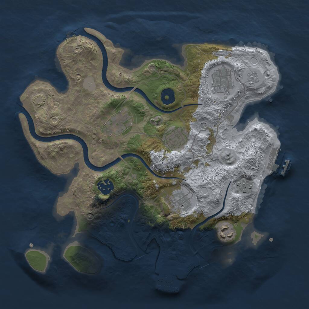 Rust Map: Procedural Map, Size: 3000, Seed: 1668656087, 13 Monuments