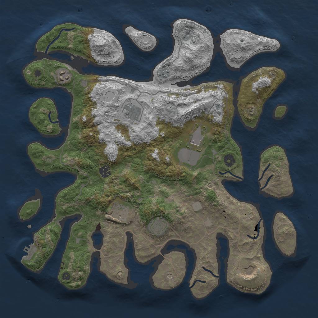 Rust Map: Procedural Map, Size: 4000, Seed: 144000, 15 Monuments