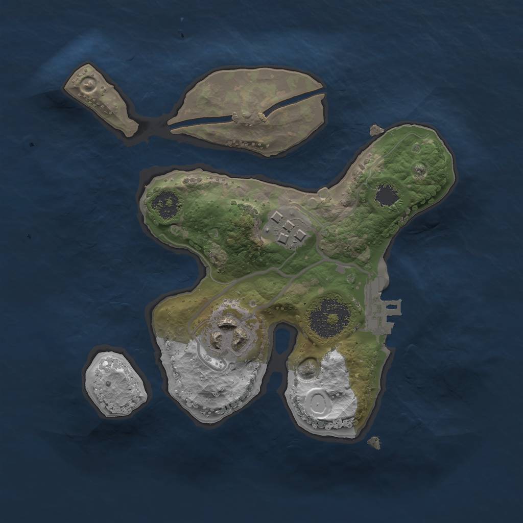 Rust Map: Procedural Map, Size: 2000, Seed: 217610371, 8 Monuments