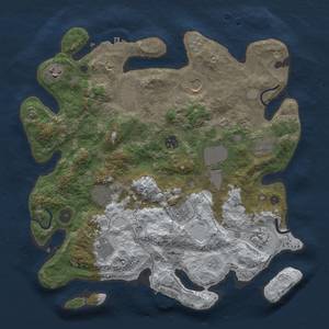 Thumbnail Rust Map: Procedural Map, Size: 3700, Seed: 1897653674, 20 Monuments