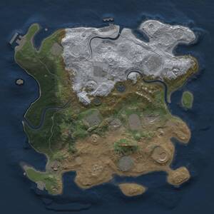 Thumbnail Rust Map: Procedural Map, Size: 3500, Seed: 862976488, 16 Monuments