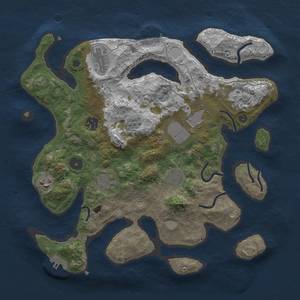 Thumbnail Rust Map: Procedural Map, Size: 3500, Seed: 862976488, 16 Monuments