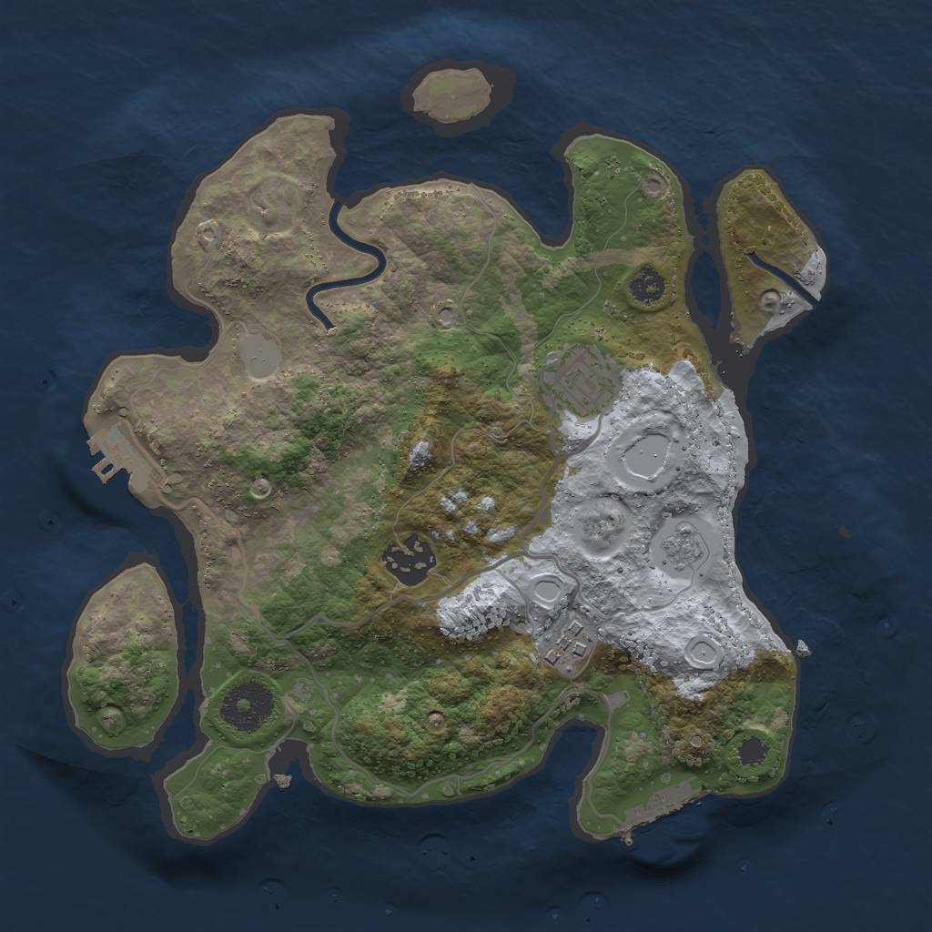 Rust Map: Procedural Map, Size: 2800, Seed: 908986876, 9 Monuments