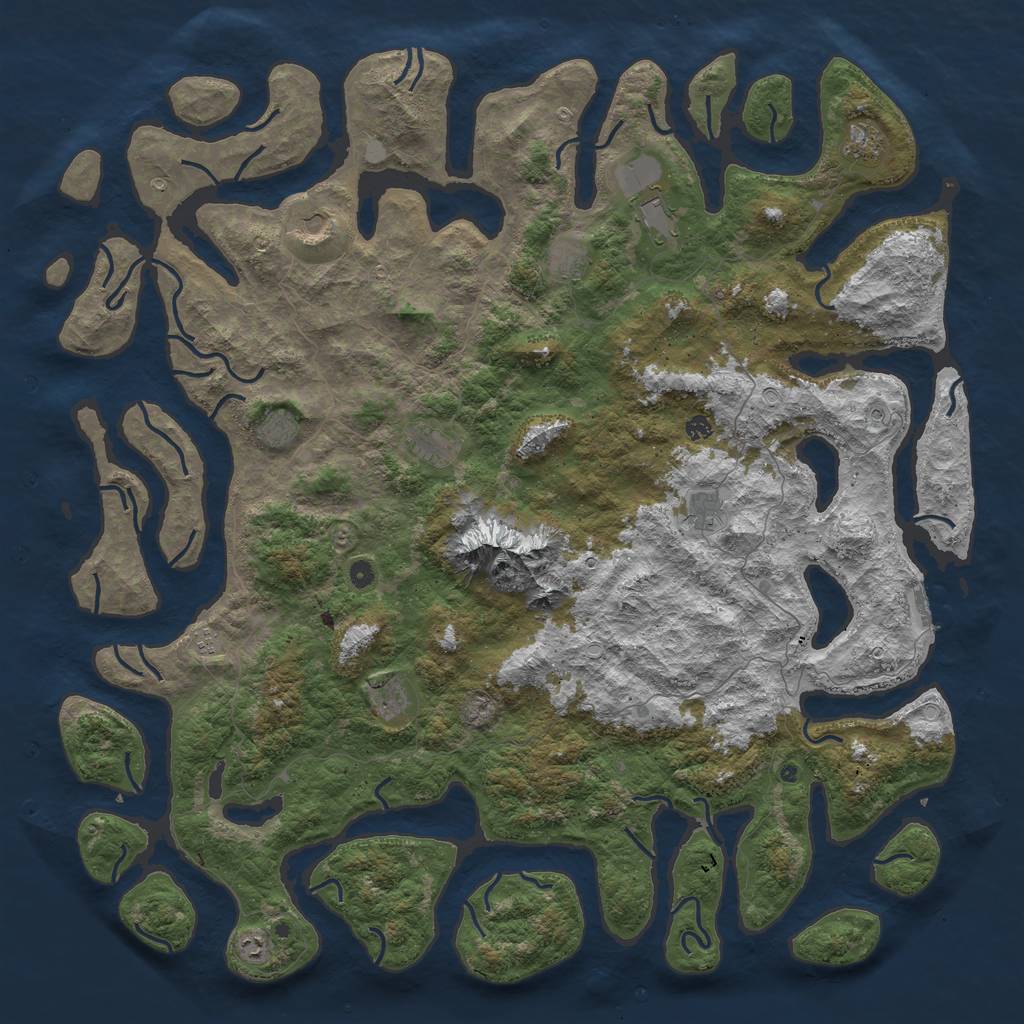 Rust Map: Procedural Map, Size: 6000, Seed: 20211104, 18 Monuments