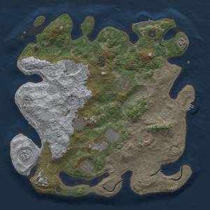 Thumbnail Rust Map: Procedural Map, Size: 4000, Seed: 600400228, 18 Monuments