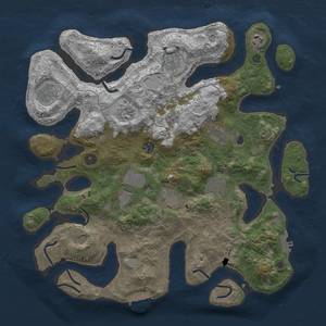 Thumbnail Rust Map: Procedural Map, Size: 4000, Seed: 110605201, 19 Monuments