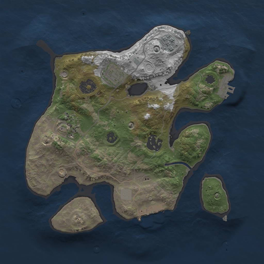 Rust Map: Procedural Map, Size: 2500, Seed: 67809, 11 Monuments