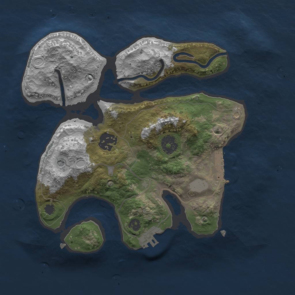 Rust Map: Procedural Map, Size: 2500, Seed: 648538605, 9 Monuments