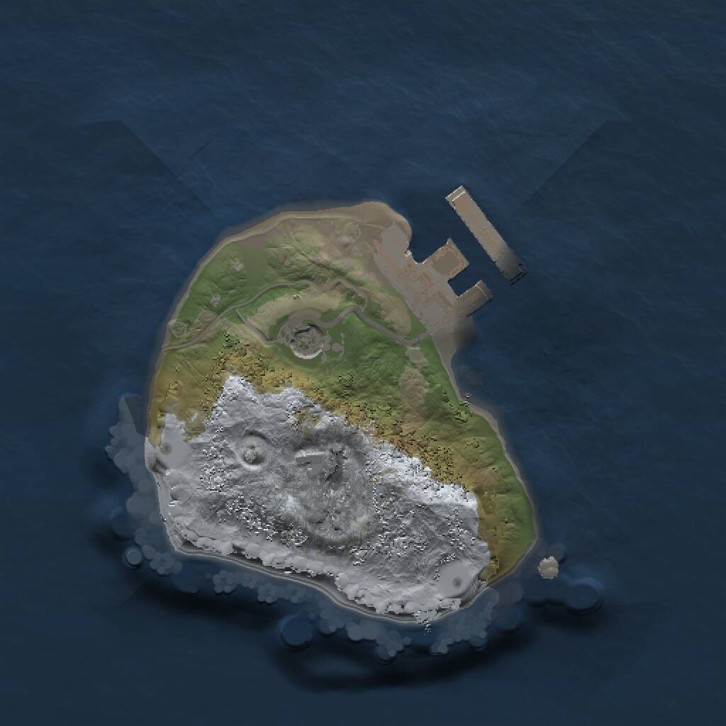 Rust Map: Procedural Map, Size: 1354, Seed: 2147483647, 3 Monuments