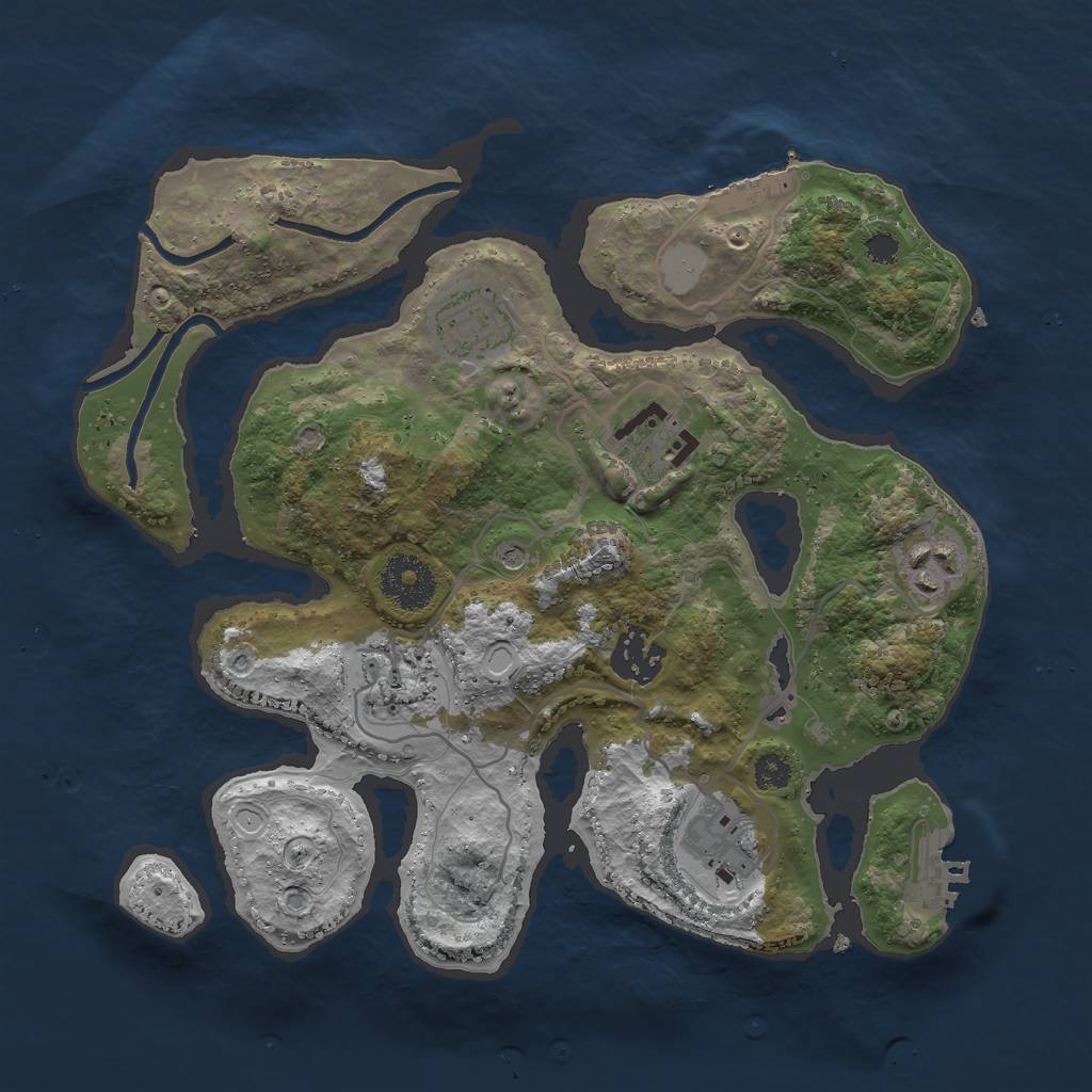 Rust Map: Procedural Map, Size: 3000, Seed: 217610371, 14 Monuments