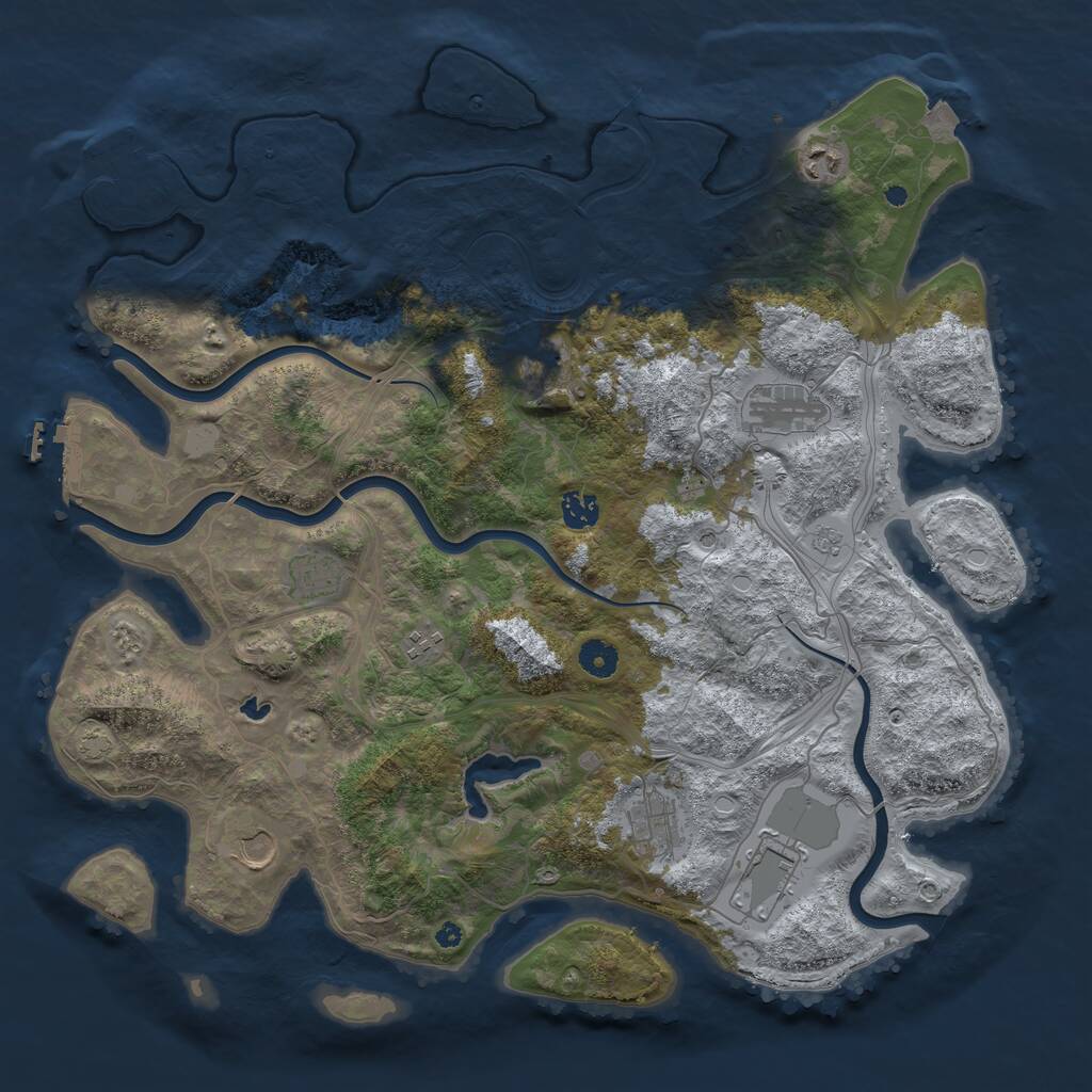 Rust Map: Procedural Map, Size: 4250, Seed: 5800, 15 Monuments