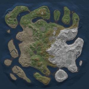 Thumbnail Rust Map: Procedural Map, Size: 4000, Seed: 2110206800, 18 Monuments