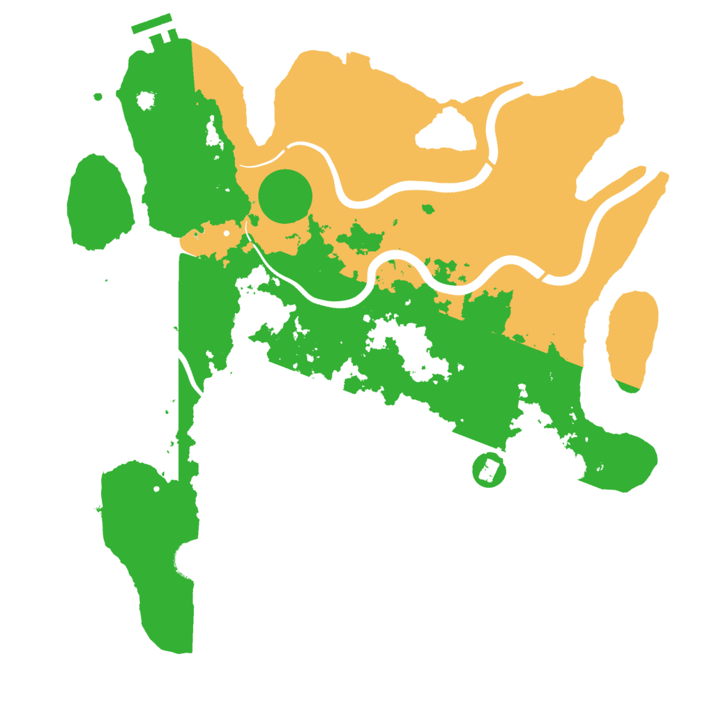 Biome Rust Map: Procedural Map, Size: 3500, Seed: 78517245