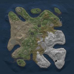 Thumbnail Rust Map: Procedural Map, Size: 3500, Seed: 1632438536, 18 Monuments